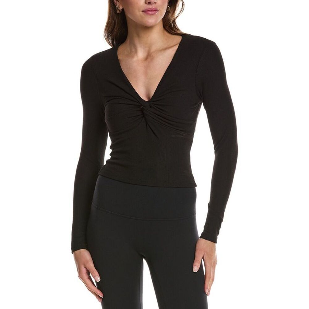 Marion Womens  Deep V-Neck Crop Top